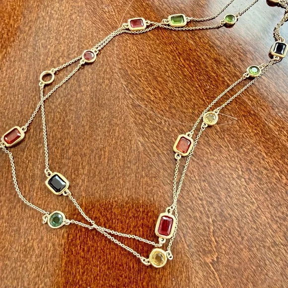 KATE SPADE Elegant Multi-Color Gemstone Necklace - Picture 1 of 6
